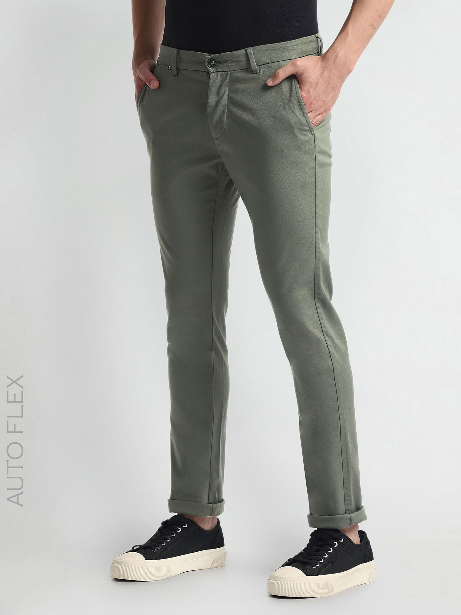 Buy Arrow Sports Cotton Stretch Autoflex Trousers Online