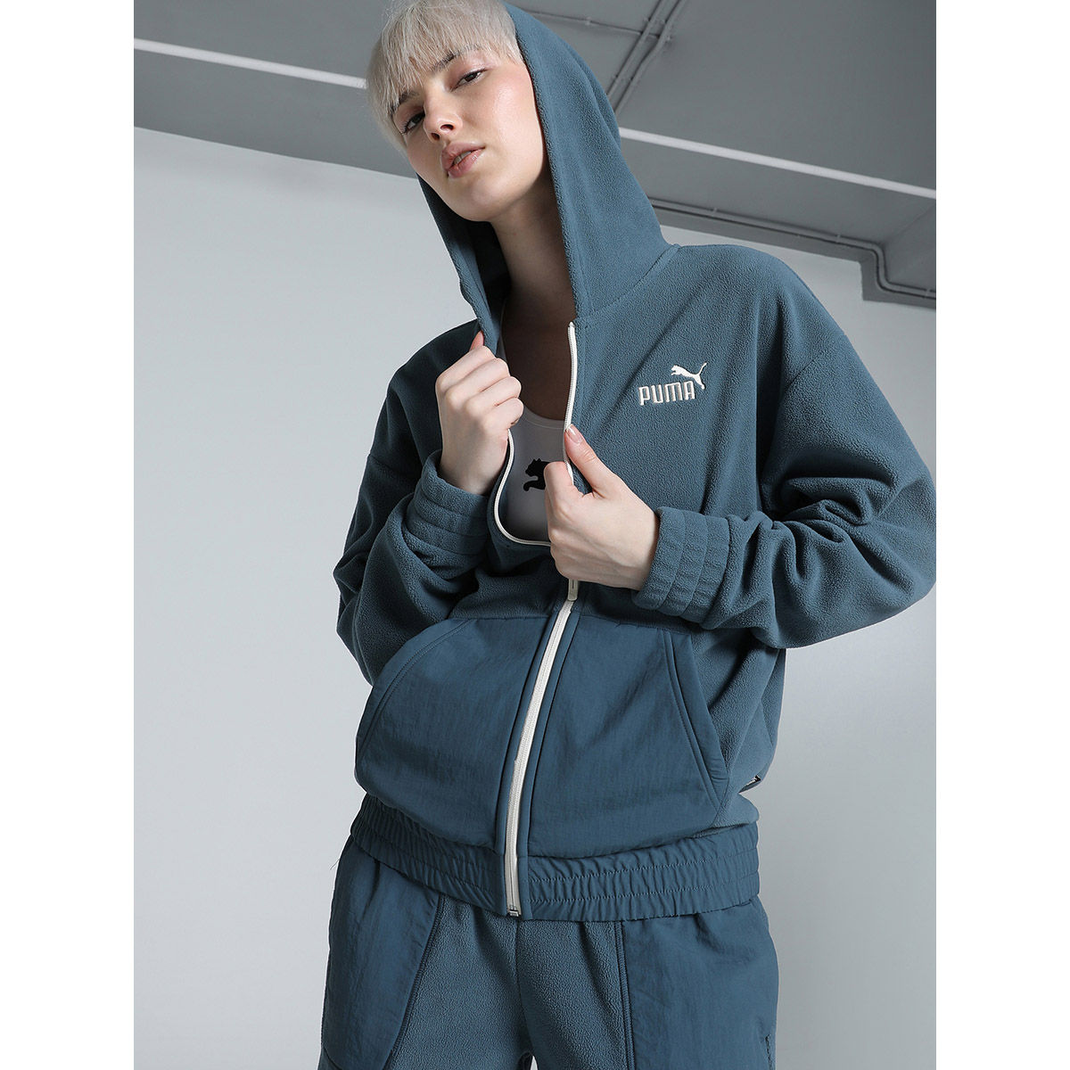 Puma ess sweat jacket clearance