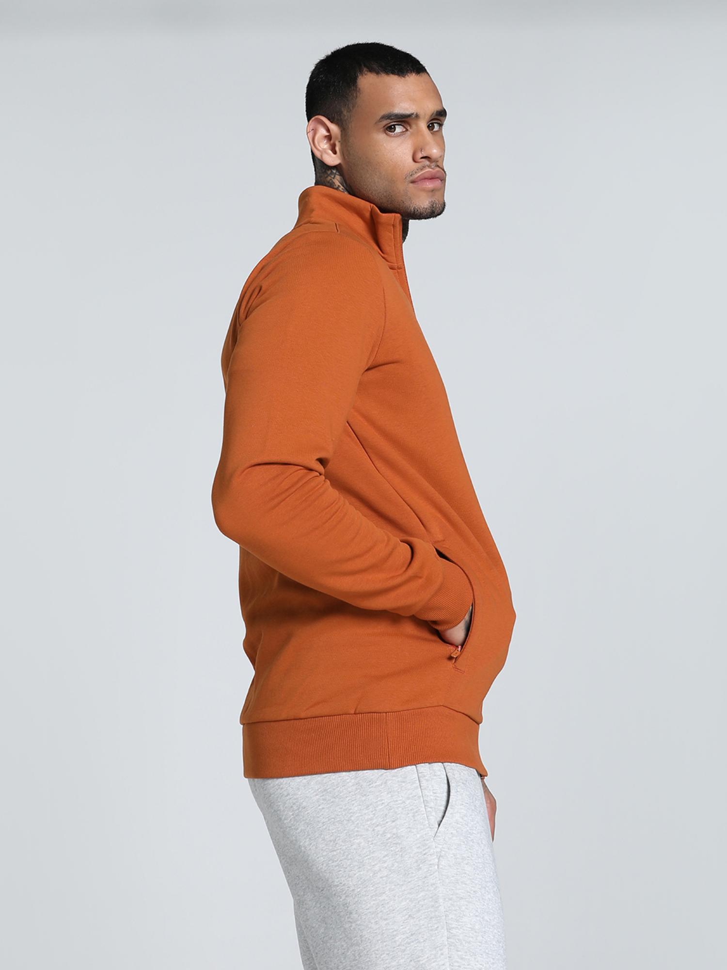 Buy Puma Slim Fit Zippered Mens Brown Sweat Jackets Online