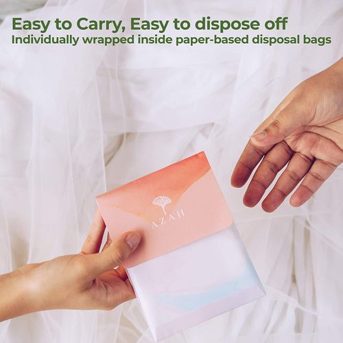 Buy Azah Rash-Free Organic Sanitary Pads (Box Of 15 Pads: With Disposal  Bags) Online