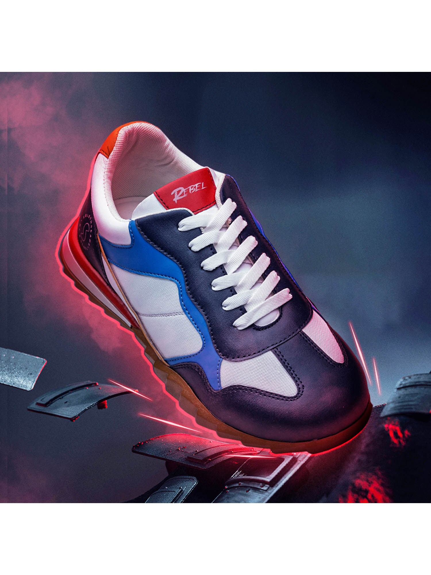 Buy SOLETHREADS Swift Colourblocked White Men Sneakers Online