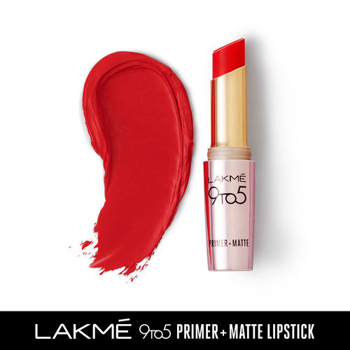 Lakme 9 To 5 Primer Matte Lip Color Buy Lakme 9 To 5 Primer Matte Lip Color Online At Best Price In India Nykaa Lasts for 5 to 6 hours 3. lakme 9 to 5 primer matte lip color lc mr1 red coat