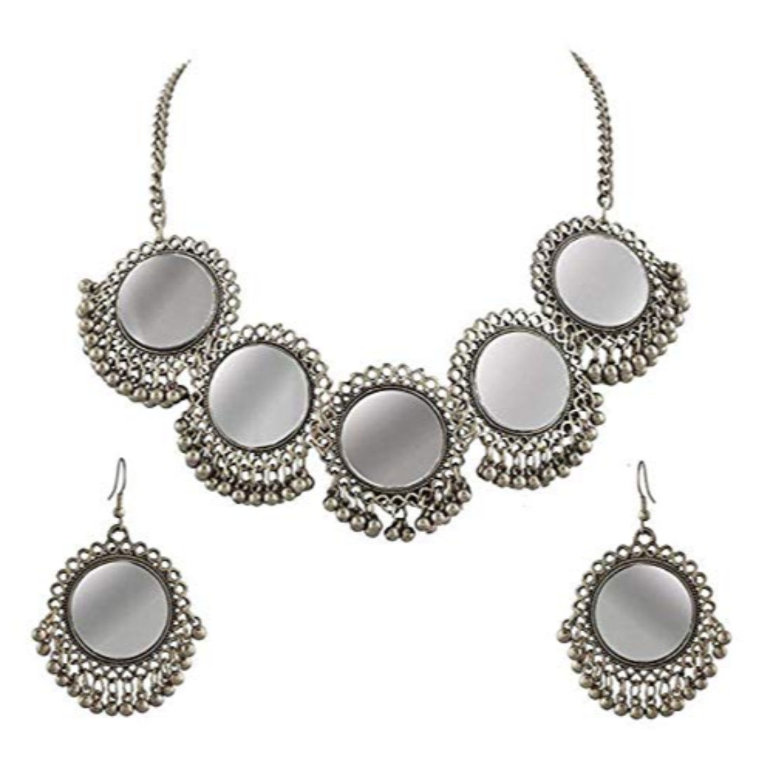 Youbella Stylish Latest Traditional Jewellery Oxidized Silver Jewellery