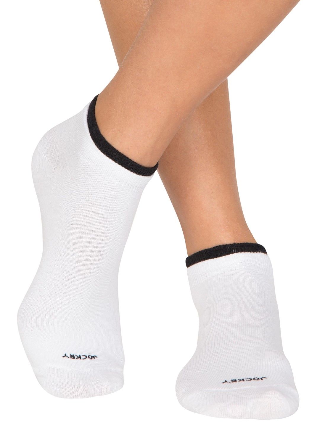 Jockey White & Black Women Low Ankle Socks Style Number7491 (Free