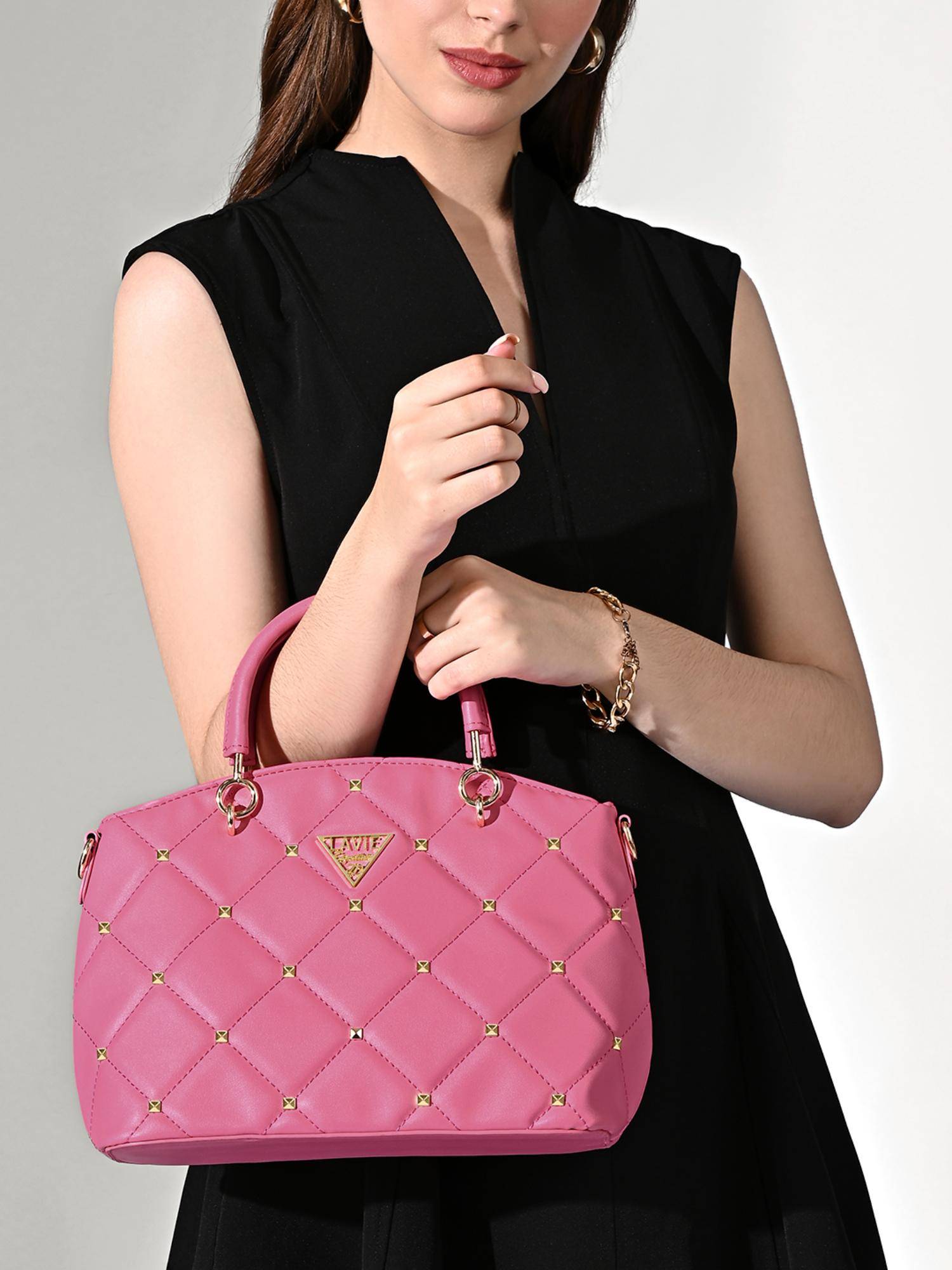 Lavie Signature Women's Stud Lima Small Satchel Handbag (S)