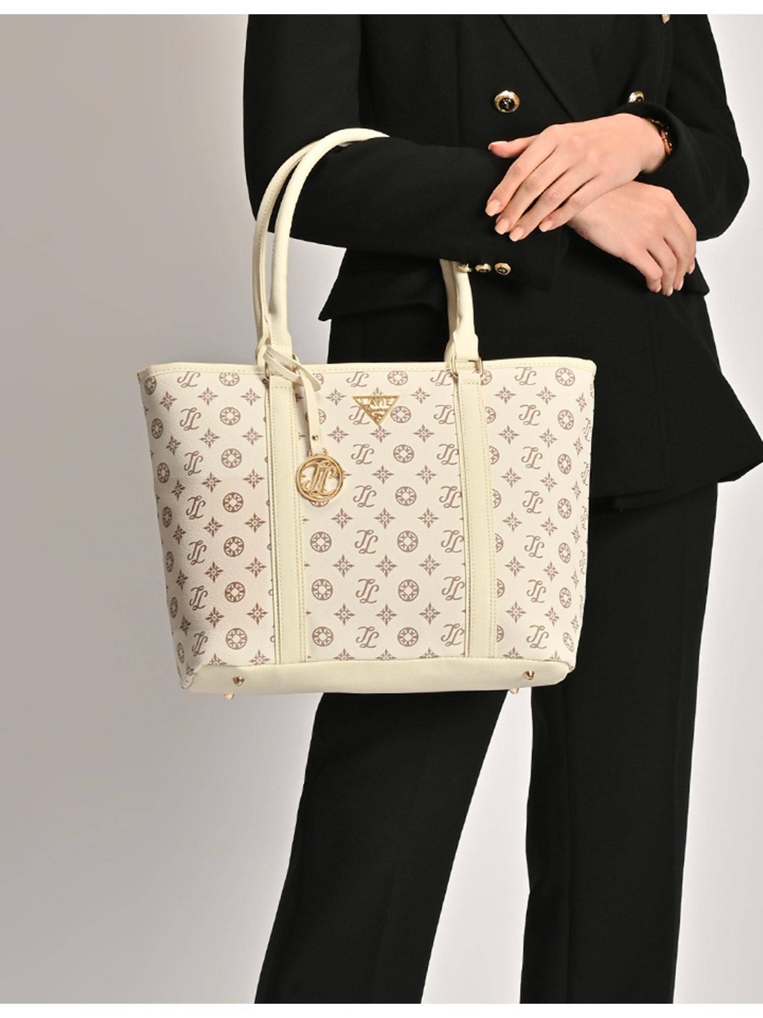 Lavie Signature Women's Shelton Tote Handbag (Off White) (L)
