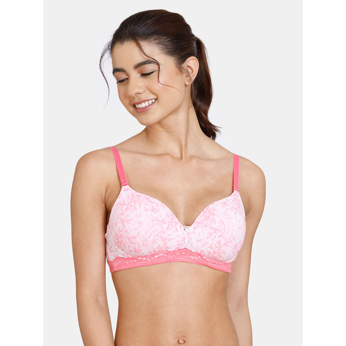 Buy Zivame Mio Amore Padded Wired Medium Coverage Beach Top - Pink Print at  Rs.478 online