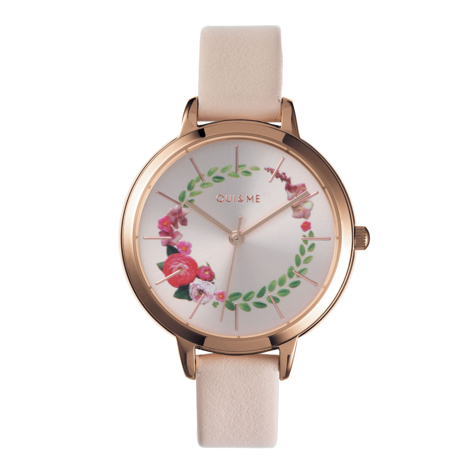 OUI ME Fleurette Analog Rose Gold Round Dial Women s Watch ME010038 