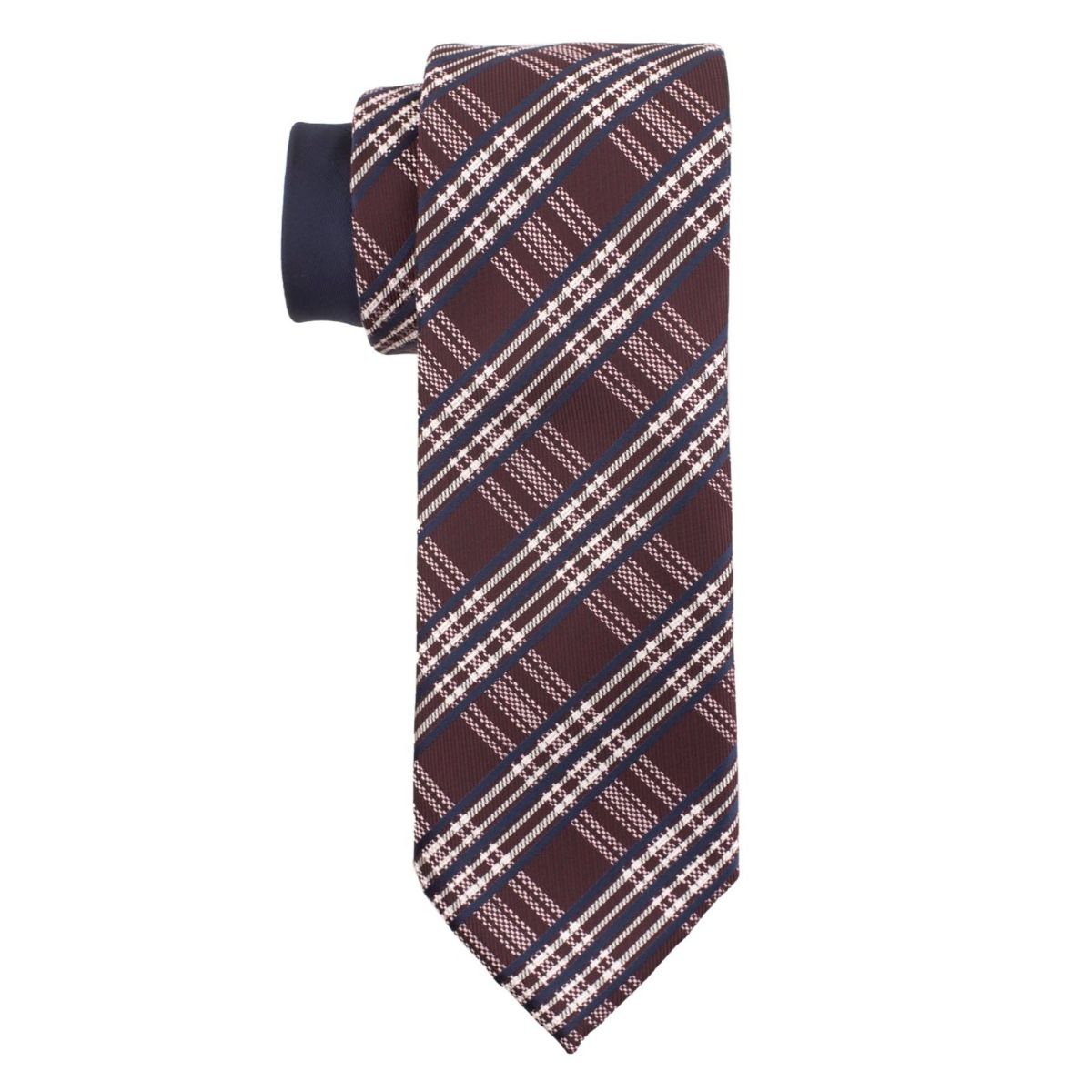 The Tie Hub Brace Plaid Maroon Necktie