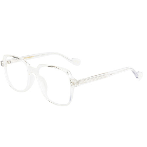 TED SMITH Unisex Transparent Full Rim Square Frame Eyeglasses