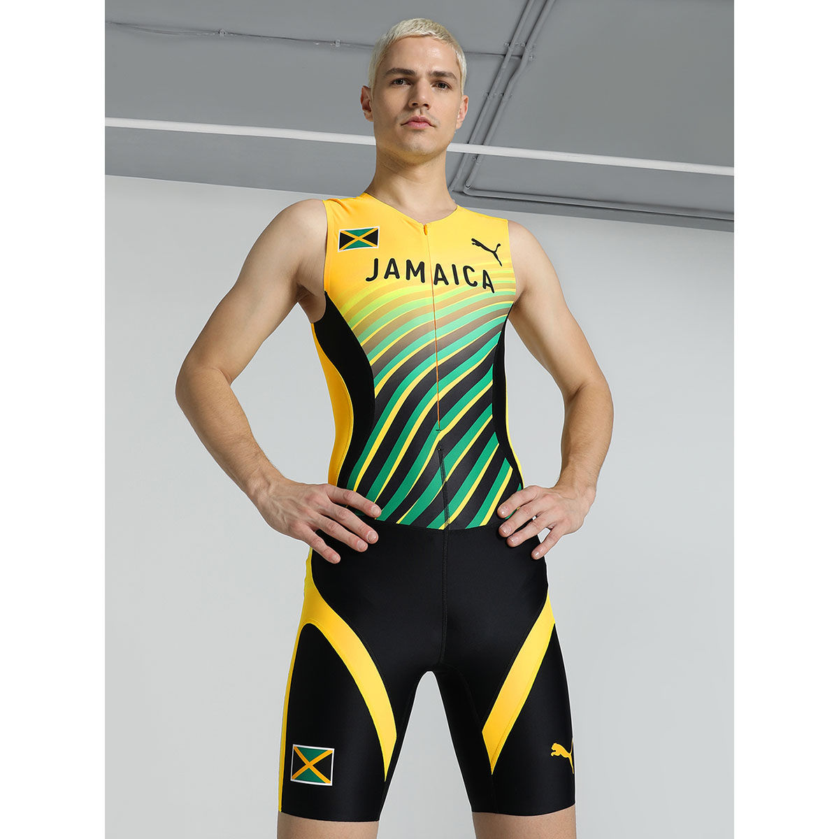 Buy Puma Speed Suit Aop Po Mens Yellow Leotards Online