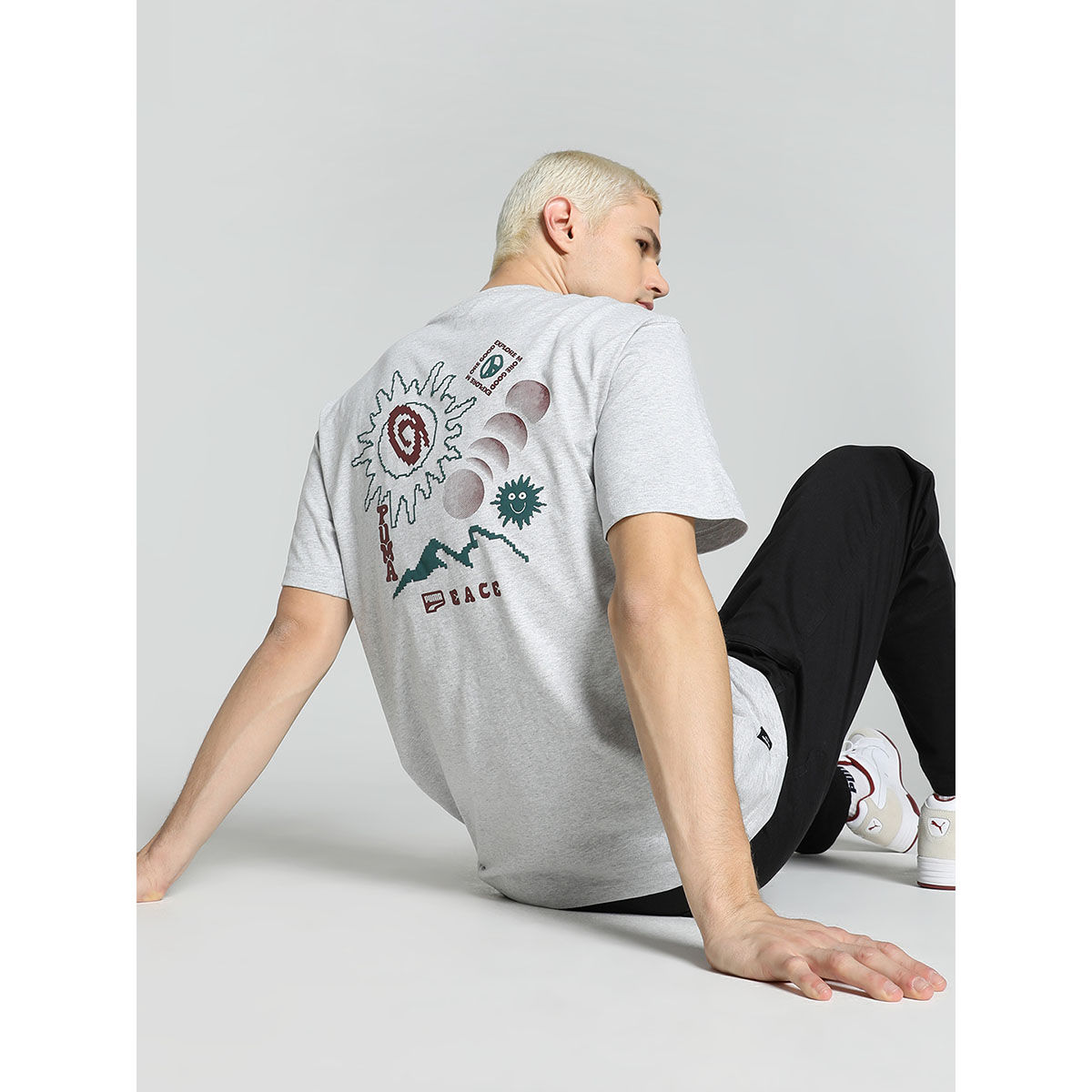 Buy Puma Downtown Graphic Mens Grey T-Shirt Online