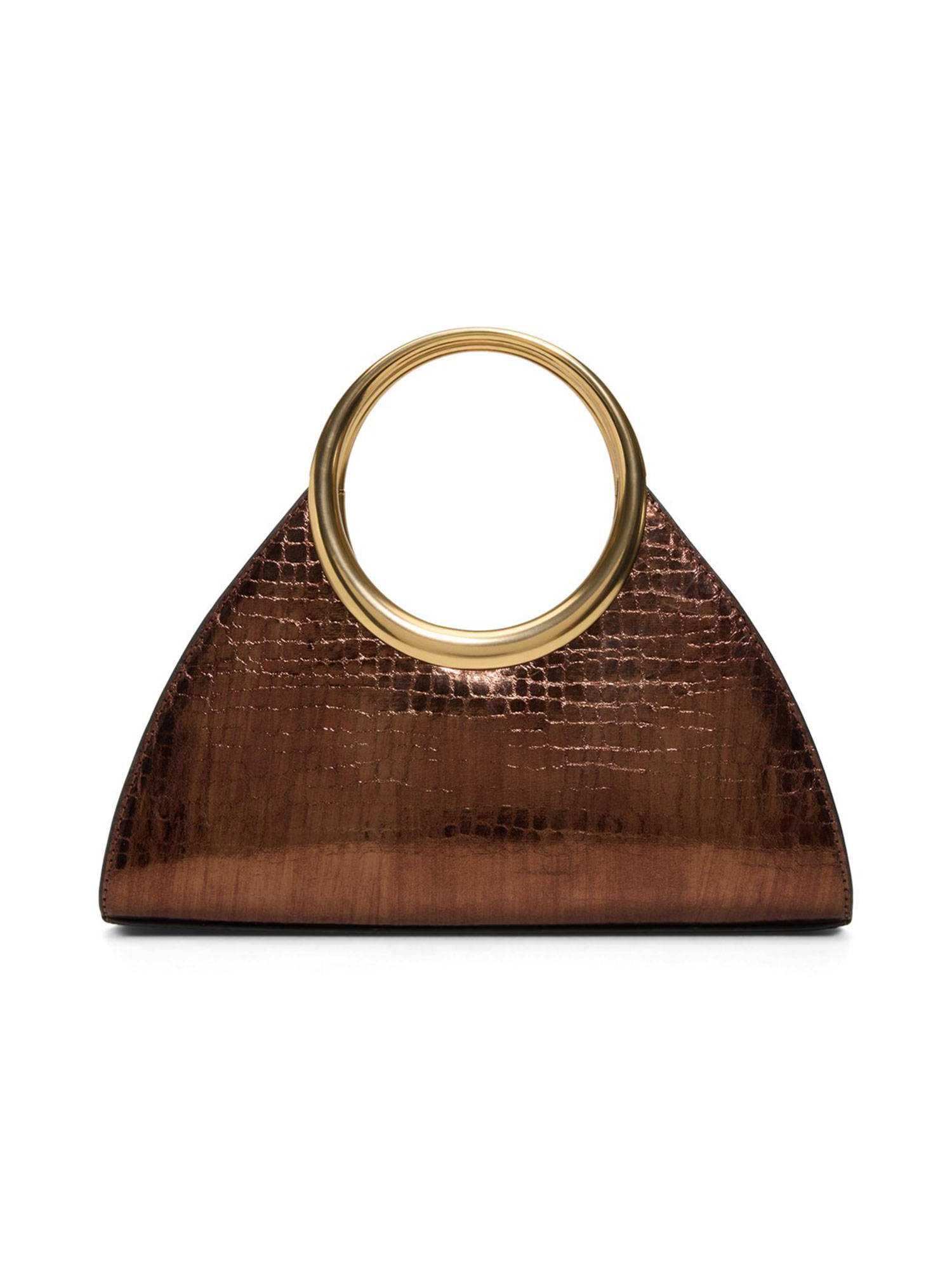 Aldo Brown Synthetic Solid Handheld Bag with Detachable Strap