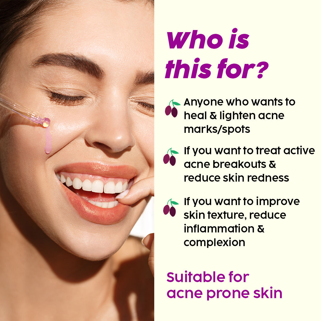 Plix 10 Niacinamide Jamun Face Serum for Acne marks, blemishes & oil