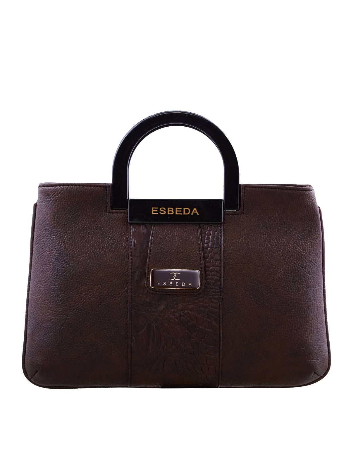 Esbeda Solid Pu Synthetic Armbag - Dark Brown