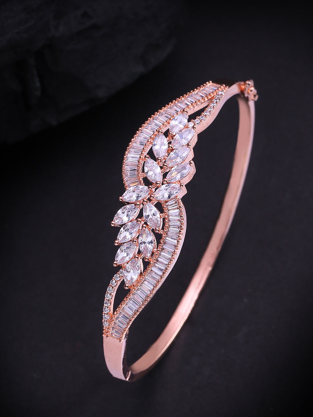 Buy Latest Most Demanding Rose Gold American Diamond Fancy Designer  Superhit Bracelets Online From Surat Wholesale Shop.