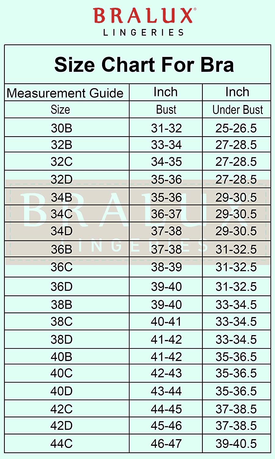 30 b bra size measurement