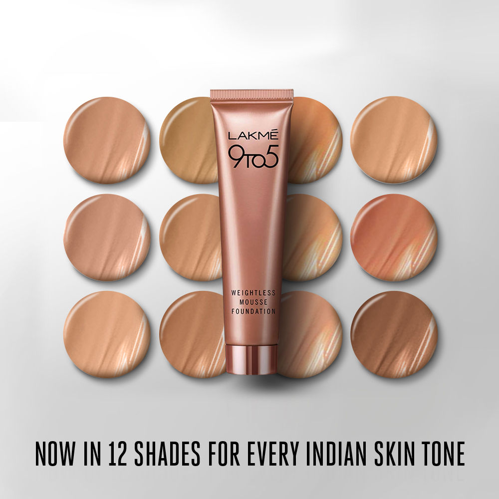 Lakme Mousse Foundation For Wheatish Skin Buy Lakme 9 to 5 Weightless Mousse Foundation Online