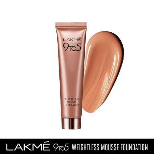 Lakme 9 To 5 Weightless Mousse Foundation Rose Honey Buy Lakme 9 To 5 Weightless Mousse Foundation Rose Honey Online At Best Price In India Nykaa Lakme 9 to 5 weightless mousse matte lip and cheer color is ideal for daily office wear, adding charm and lasting long.