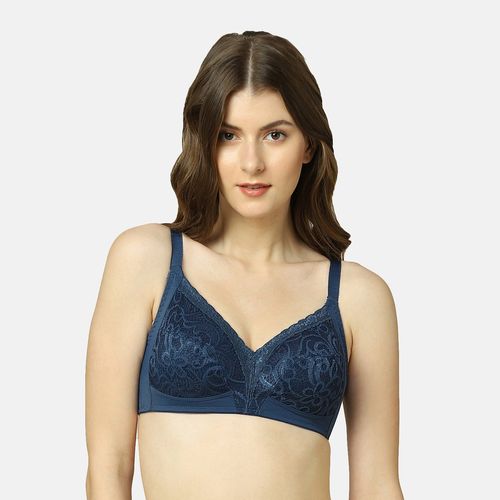 Buy Triumph Delicate Doreen Wireless Non Padded Maximum Comfort Everyday  Bra - Navy Blue Online