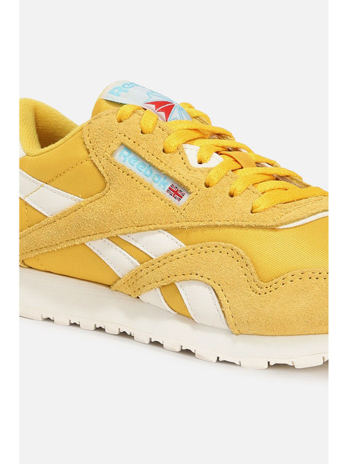 Reebok Womens Classic Nylon Running Shoes Yellow (UK 5)