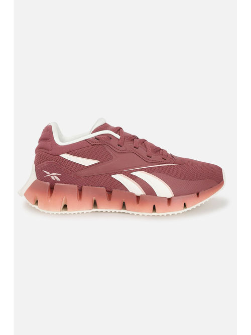 Reebok Womens Zig Dynamica Running Shoes Maroon (UK 3)