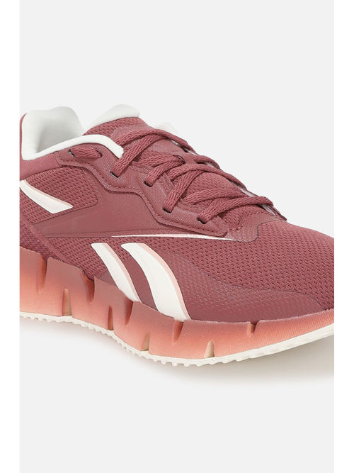 Reebok Womens Zig Dynamica Running Shoes Maroon (UK 3)