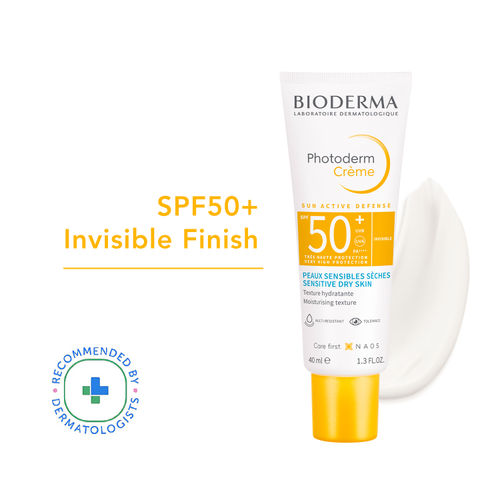 Bioderma Photoderm Crème SPF 50+ PA++++ Hydrating Sunscreen for Normal to Dry Skin | In Vivo Tested