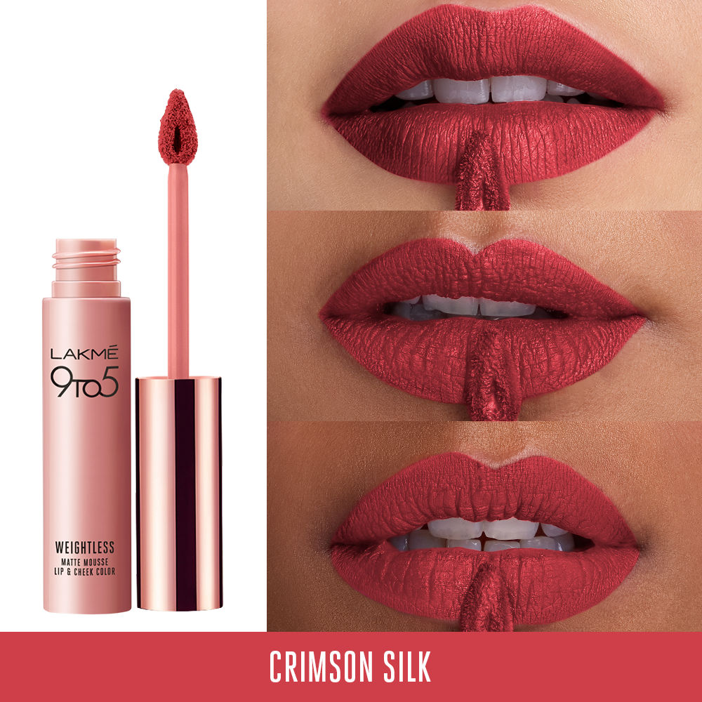 lakme 9 to 5 crimson silk review