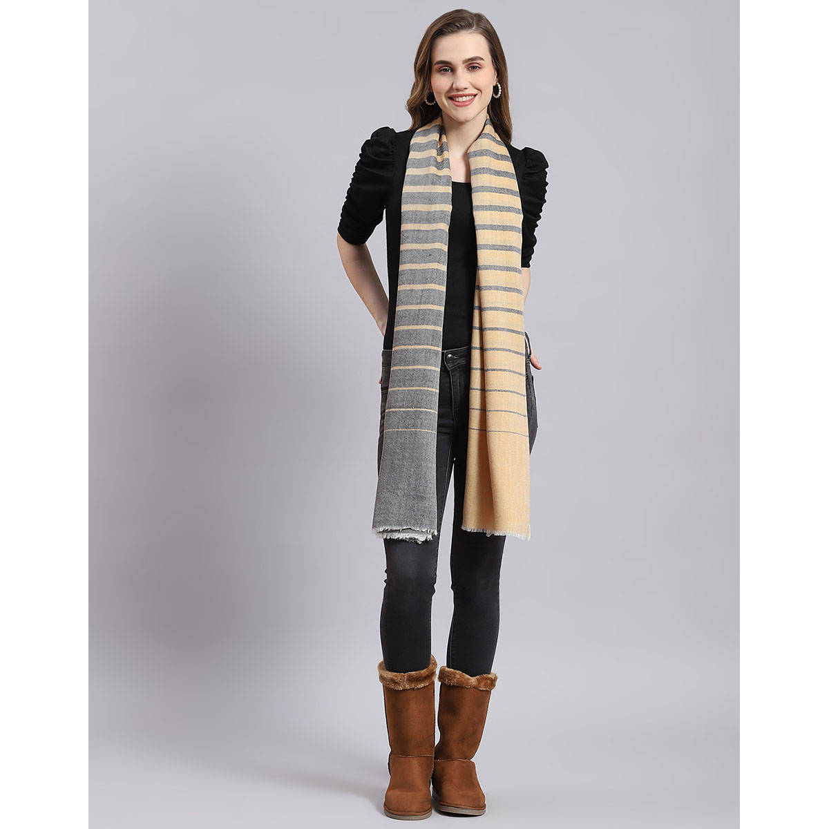 Monte Carlo Grey Stripes Stoles