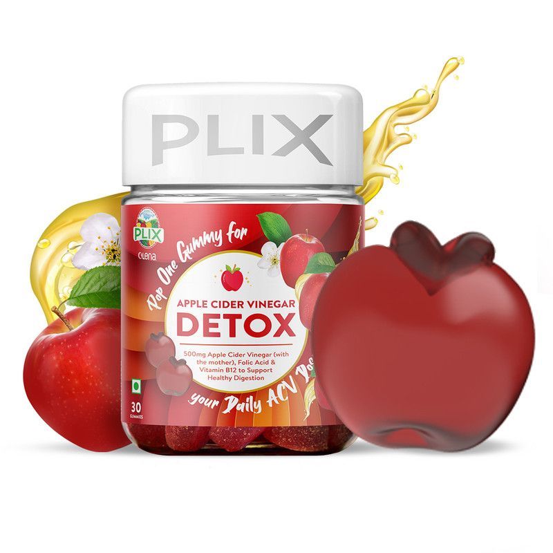 Plix Plant-based Apple Cider Vinegar Detox Gummies - Apple