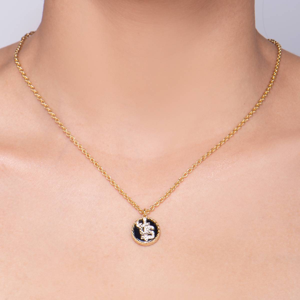 Just Cavalli Gold Linea Logo 4 Necklace & Pendant