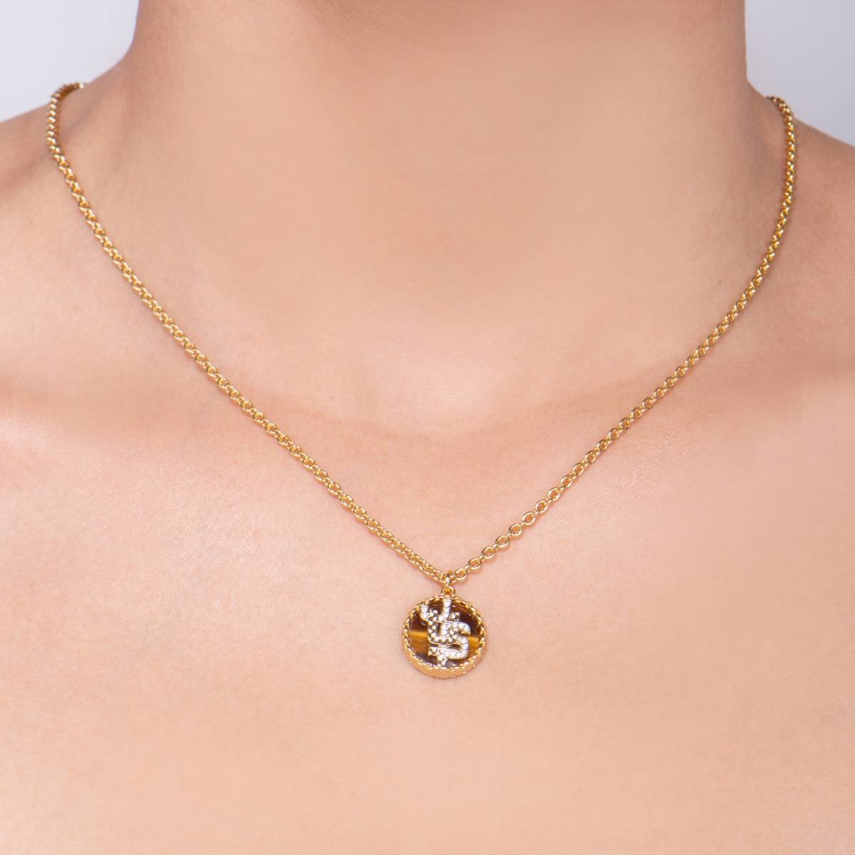 Just Cavalli Gold Linea Logo 4 Necklace & Pendant