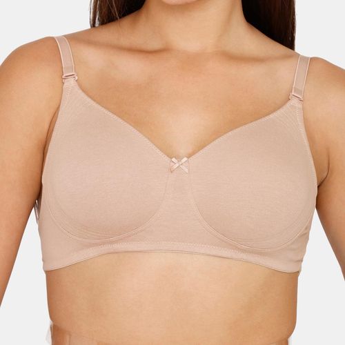 Zivame Double Layered Non-Wired 3-4th Coverage Backless Bra Roebuck-Beige  (32C)