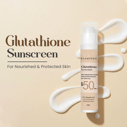 glutathione.injections Buy Glamveda Glutathione Sunscreen SPF 50 PA+++ with Vitamin C & E Online