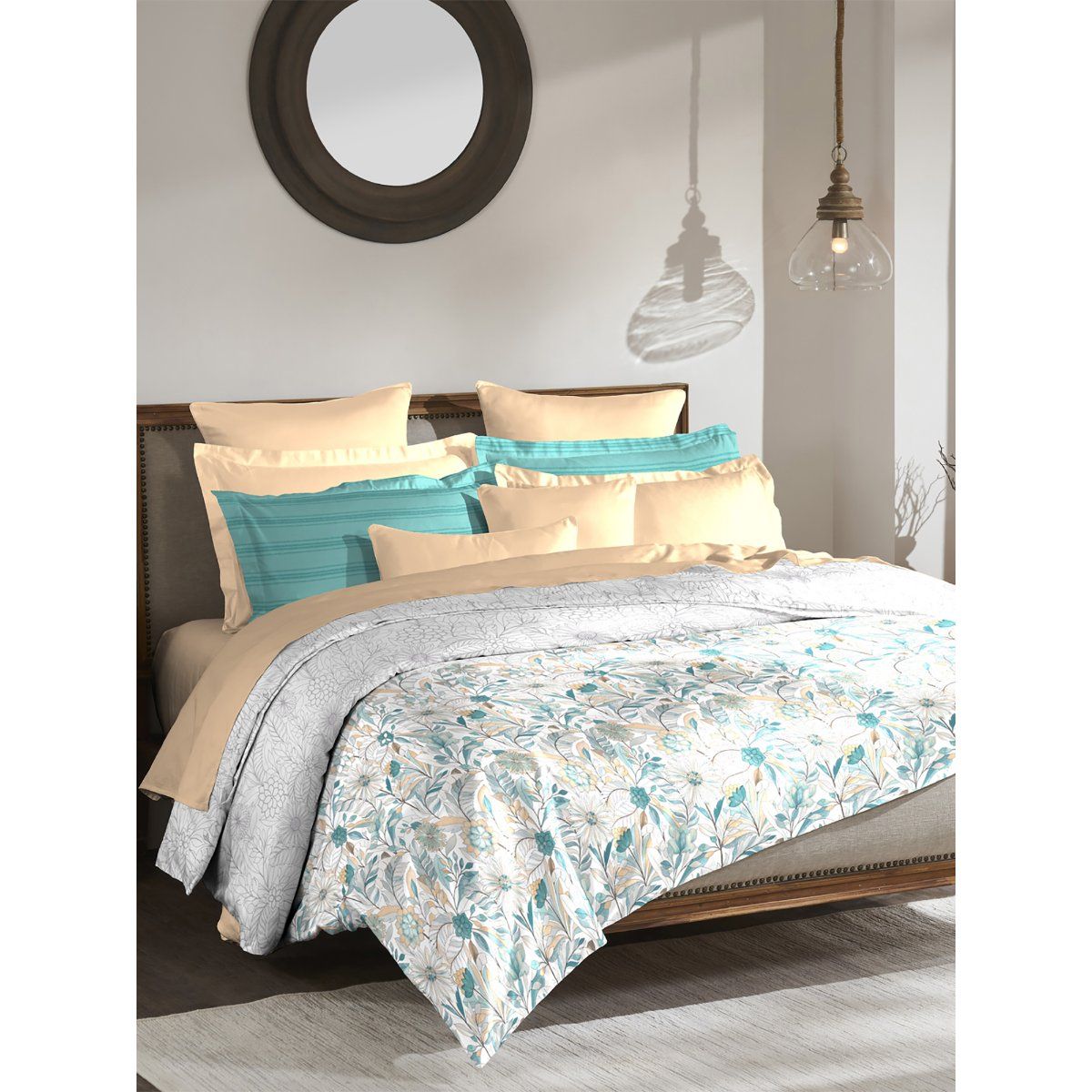 Buy My Trident Bedsheet Set,Cotton,210 TC,1 Bedsheet & 2 Pillow Covers