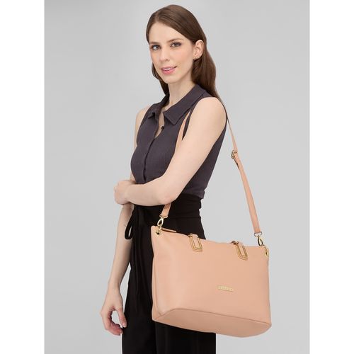 Buy Caprese Women Cream Amelia Satchel Bag (M) Online