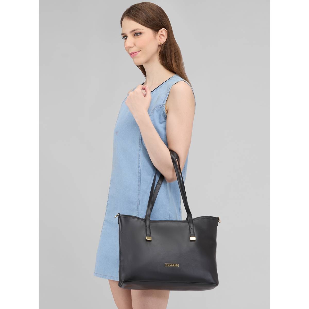 Caprese Women Black Shyla Tote Bag (L)