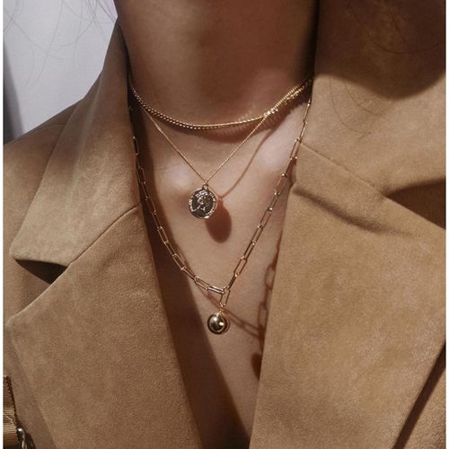 Joker Witch Etta Gold Link Chain Layered Necklace For Women