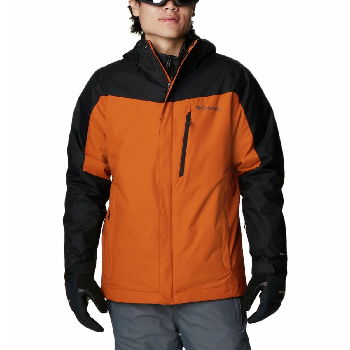 Columbia Mens Orange Omni-Heat Reflective Whirlibird IV Interchange Jacket