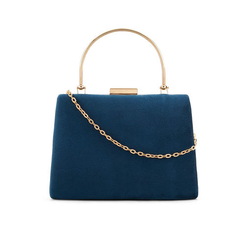 Joker Witch Meryl Royal Navy Blue Suede Clutch