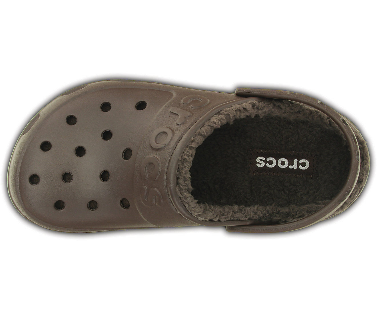 Tan discount fur crocs