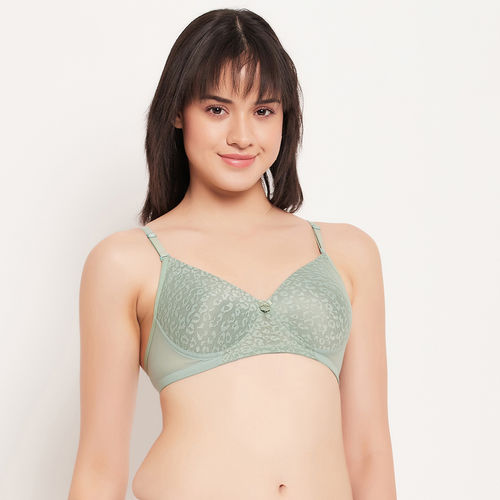 Buy Clovia Lace Lightly Padded Full Cup Wire Free Everyday Bra