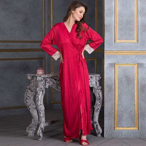 Buy Clovia Satin Nighty & Robe Set Online at Low Prices in India