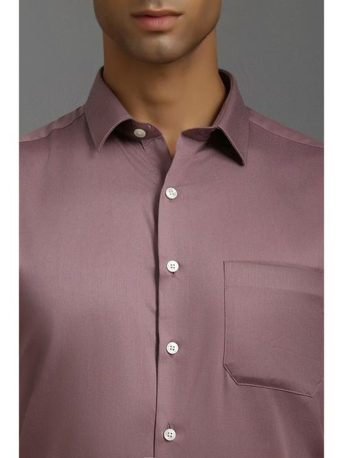 Buy Louis Philippe Men Purple Slim Fit Solid Full Sleeves Formal