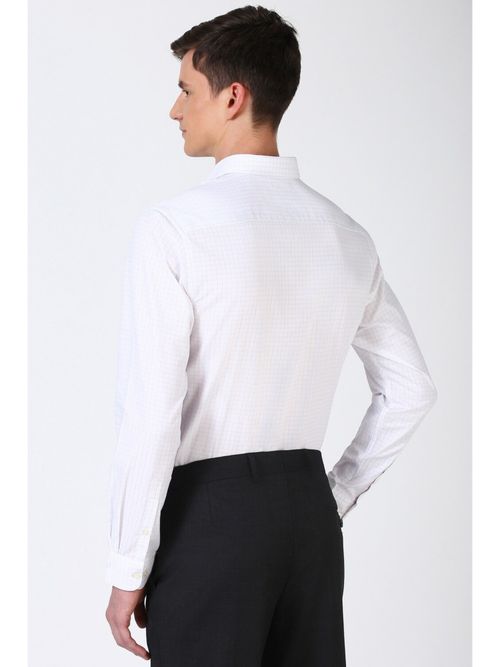 Buy Peter England Men White Slim Fit Formal Shirt Online - Main Image