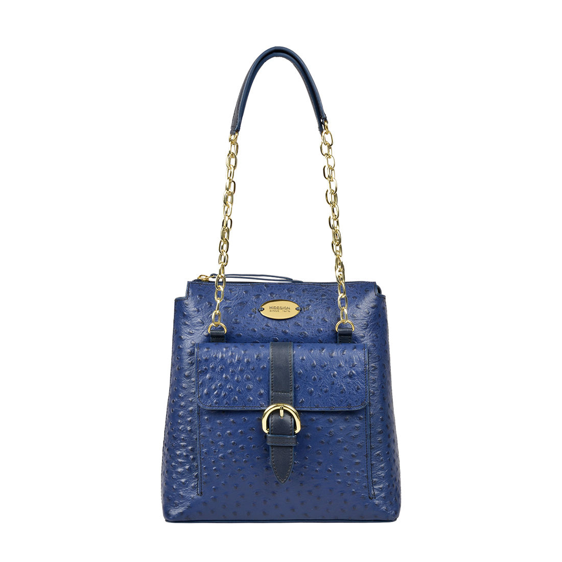 Buy Hidesign Blue Textured Medium Handbag Online At Best Price @ Tata CLiQ