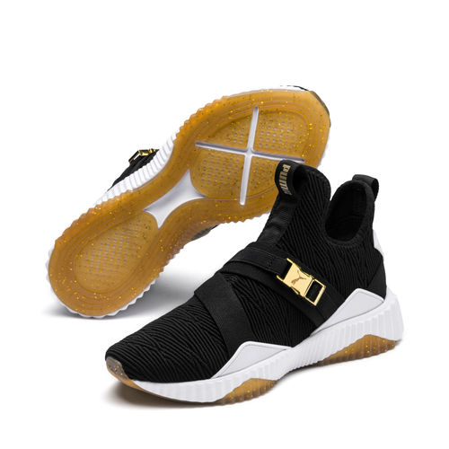 Buy Puma Defy Mid Varsity Wn S Black-Metalli Running Shoe (5) Online