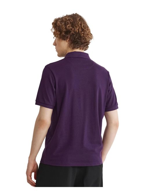 Buy Rare Rabbit Otes Purple Plain Regular Fit Polo T-Shirt Online