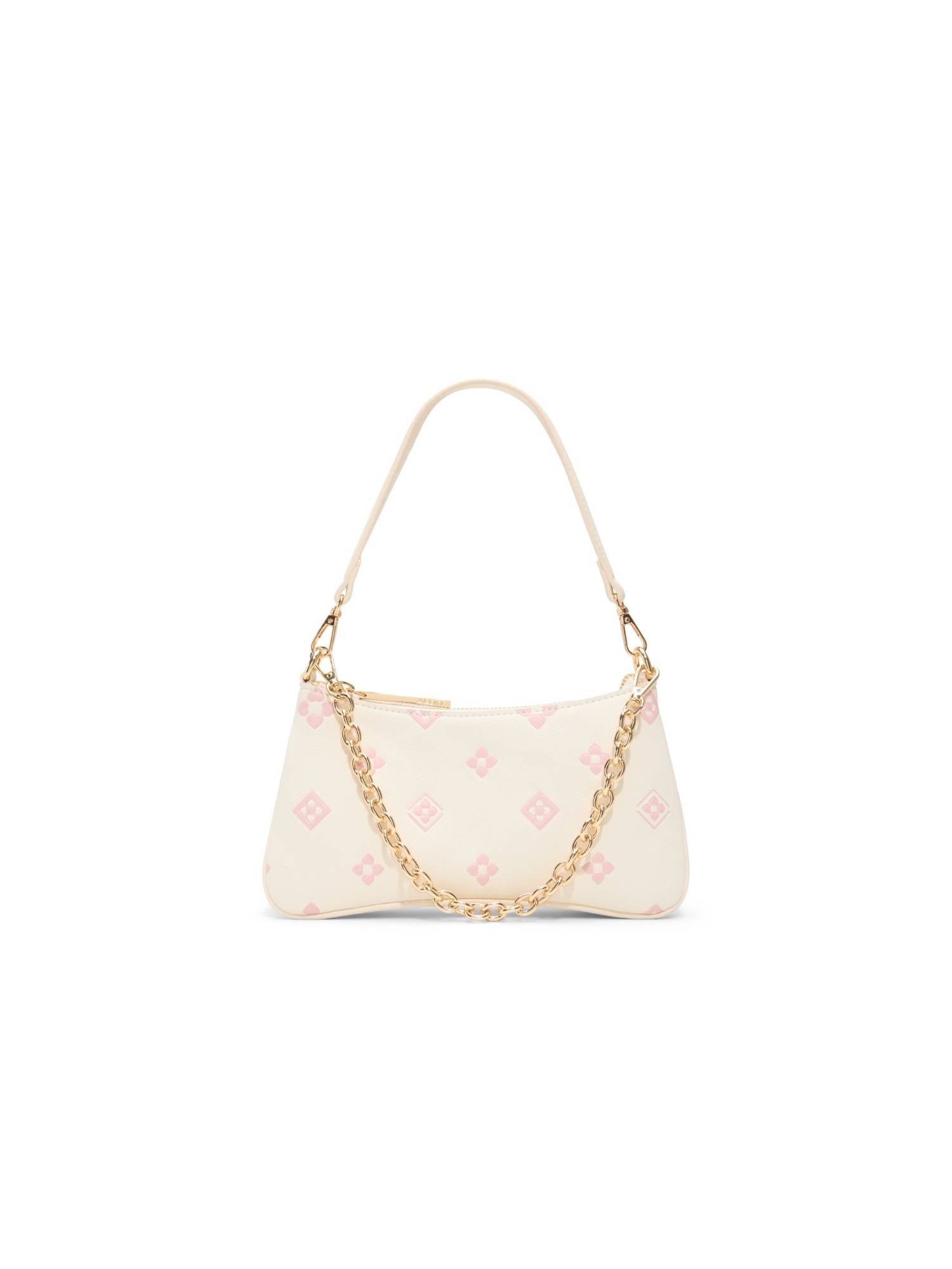 Aldo Women Olevya White Shoulder Bag with Detachable Strap and Chain
